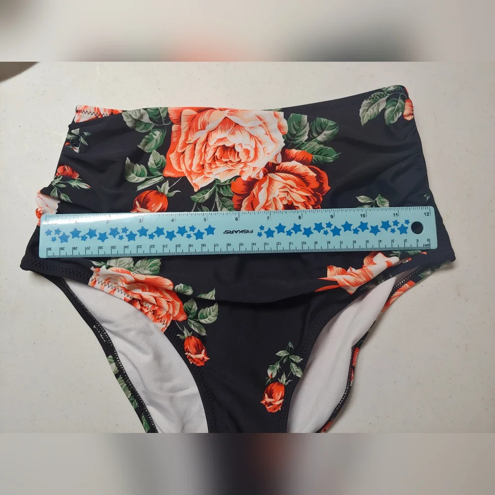 B2G1 FREE! Cupshe High Waisted Floral Bikini Bottoms - Picture 9 of 9